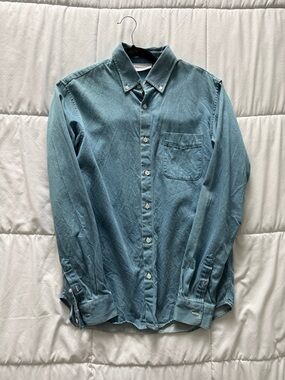 Harmony ParisClassic Button-Down Denim Shirt - Blue